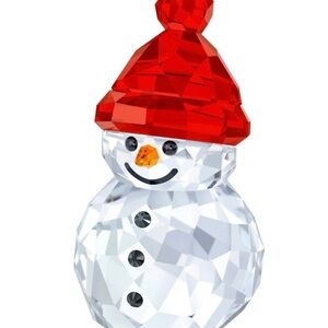 Swarovski Crystal Snowman with Red Hat